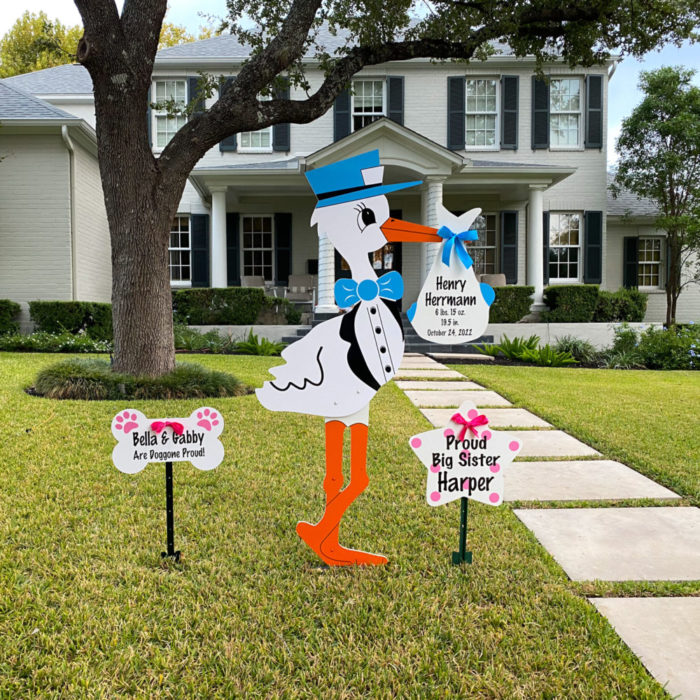 BABY ANNOUNCEMENT YARD SIGN IN DENTON, TEXAS